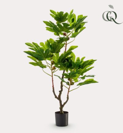 Kunstplant - Ficus Carica - Vijgenboom - 95 cm